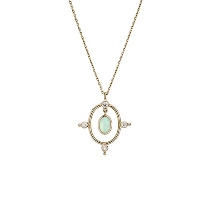 Collier Rose des Vents Opale