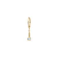 Boucle d'oreille Tige pierre carrée Tourmaline – Image 2