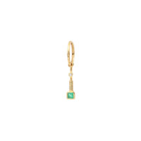 Boucle d'oreille Tige pierre carrée Tourmaline – Image 3