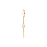 Boucle d’oreille Neptune Opale d'Australie Cabochon