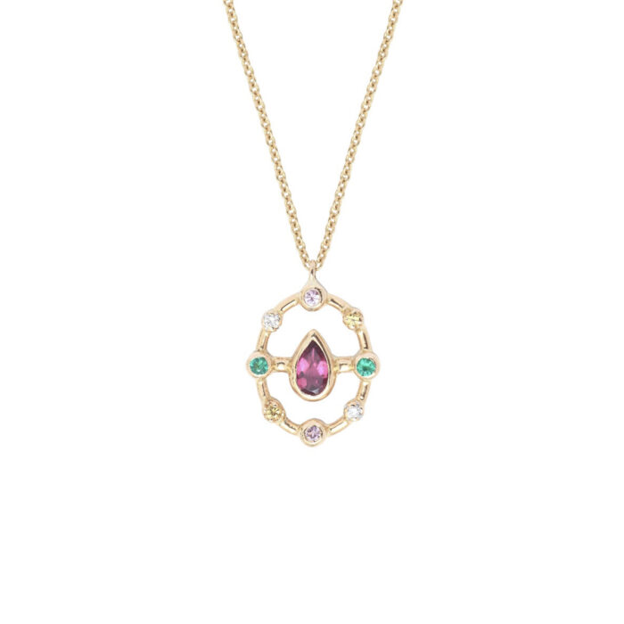 Collier Solal Rubellite