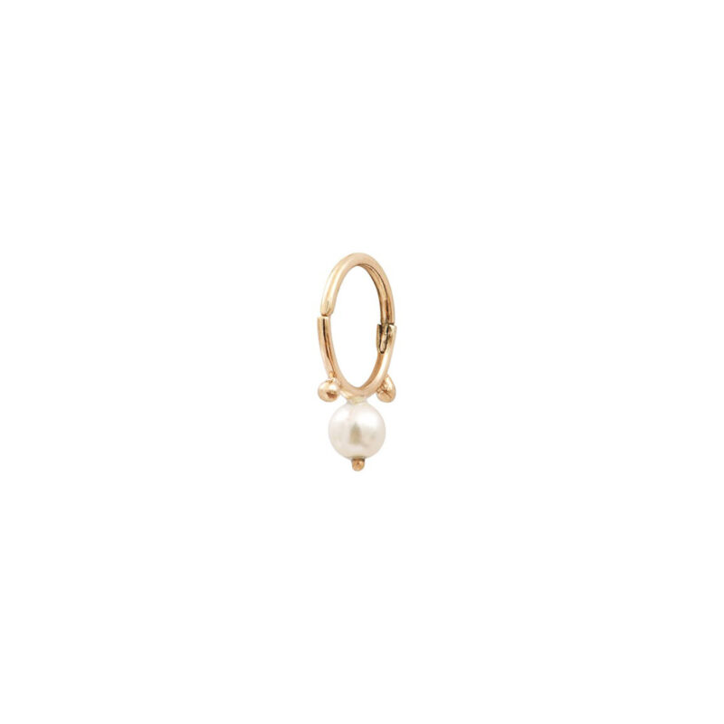 Boucles D'oreilles Créoles Avec Perles - Argenté, Sans Marque, Neuf Sans Emballage